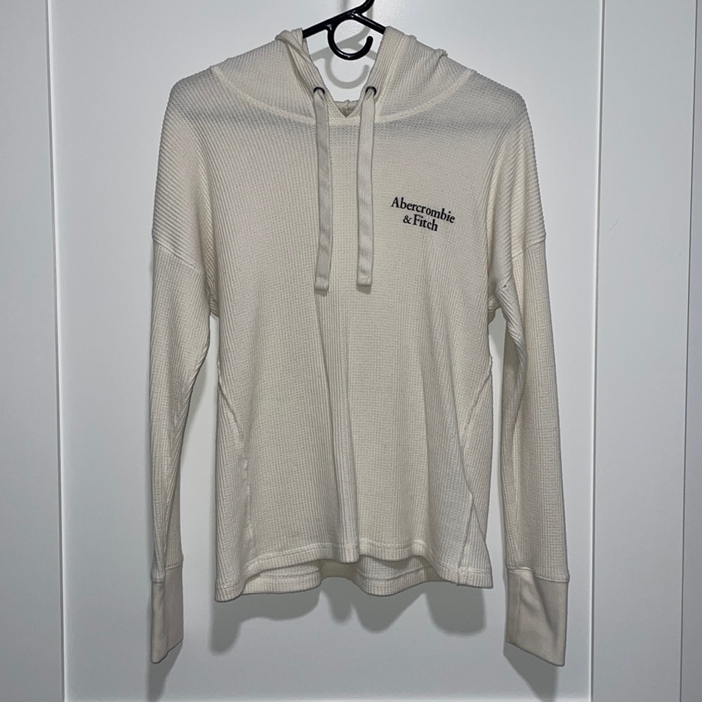 Abercrombie & Fitch Waffle-Knit Hooded Sweater